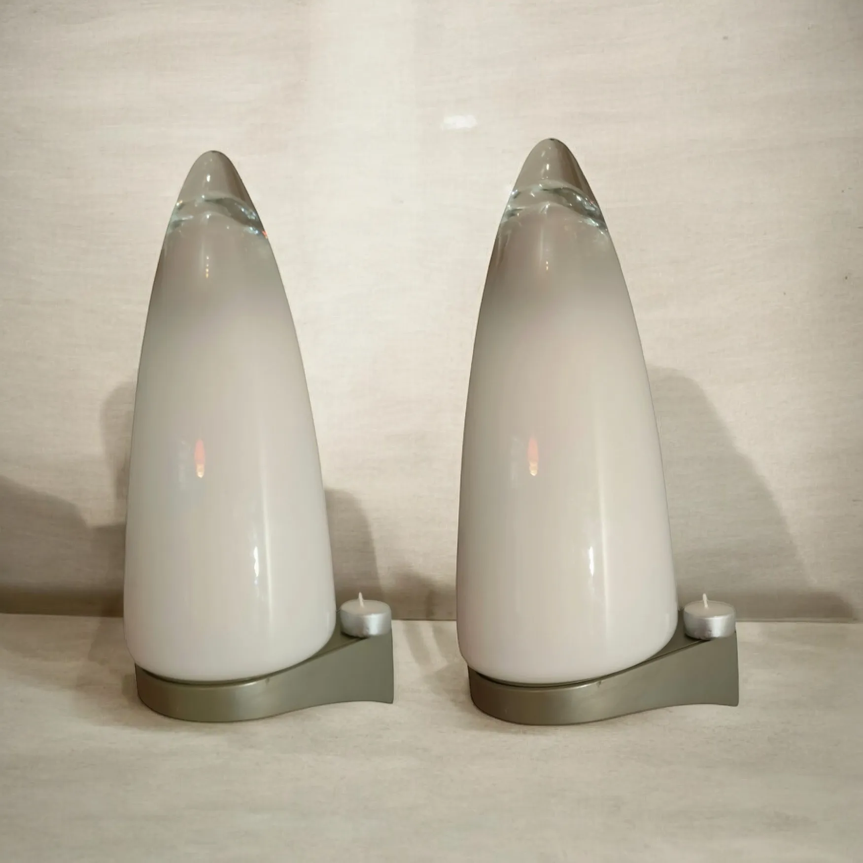 Kinkiety włoskie Leucos Goccia, szkło Murano